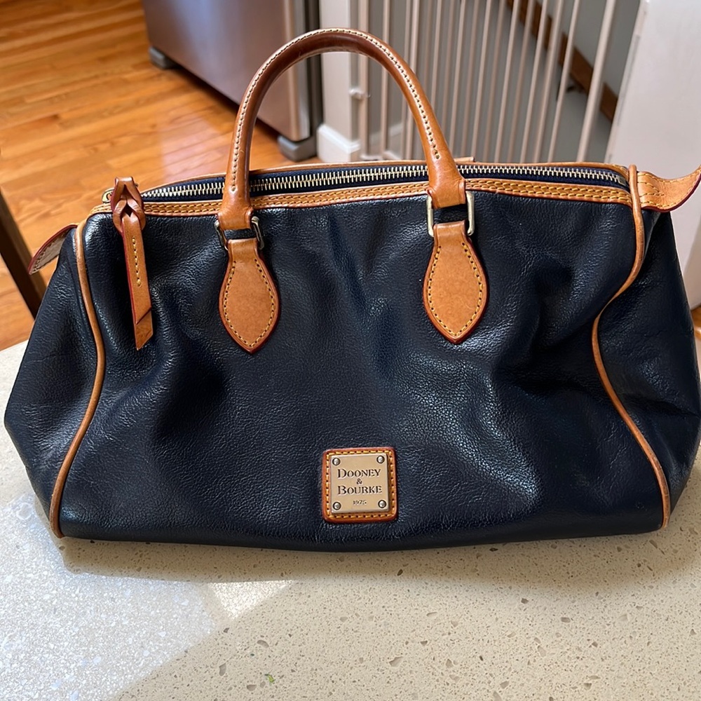Dooney & Bourke navy leather handbag.